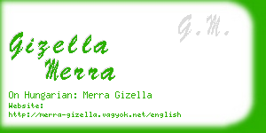 gizella merra business card